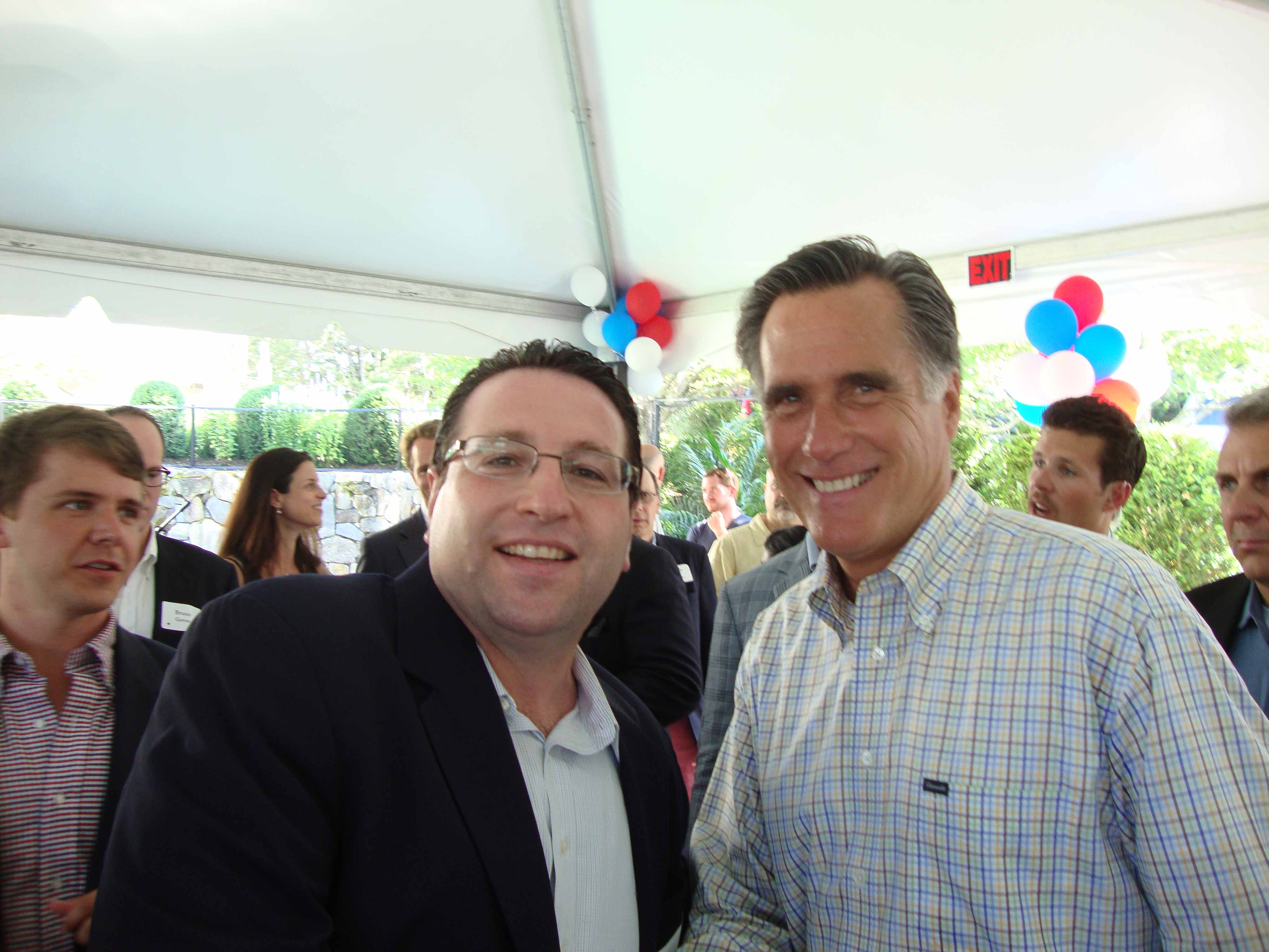 David Schwartz with Mitt Romney